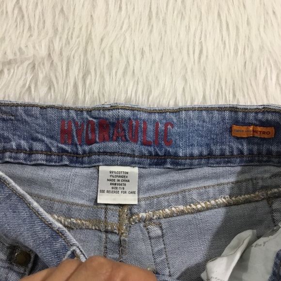 Hydraulic denim super low metro distressed jean shorts size 7/8 - Picture 4 of 7